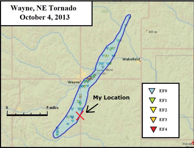 Wayne Tornado Path Wayne Tornado Path