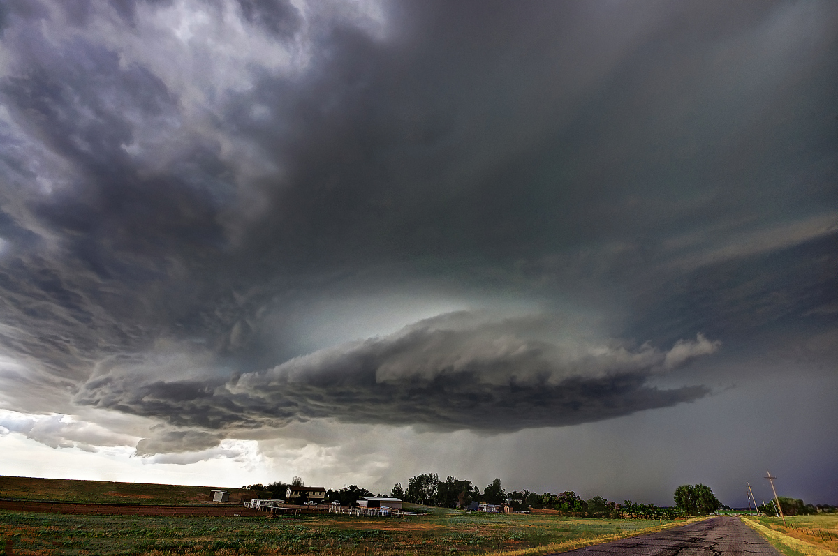 December 2014 Country Day-A tornado warned storm sits over a farm near Brush Colorado.