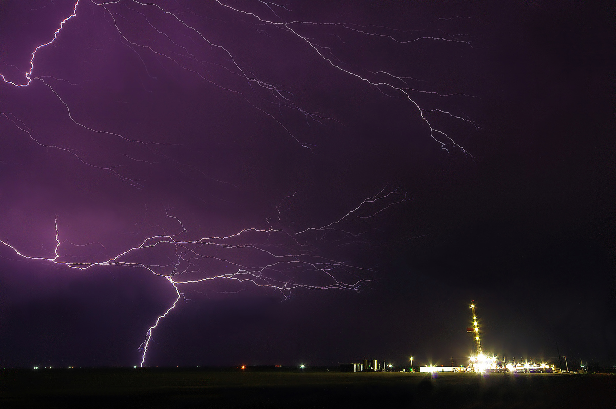 November 2014 Electric Power-A lightning storm over Alva Oklahoma.
