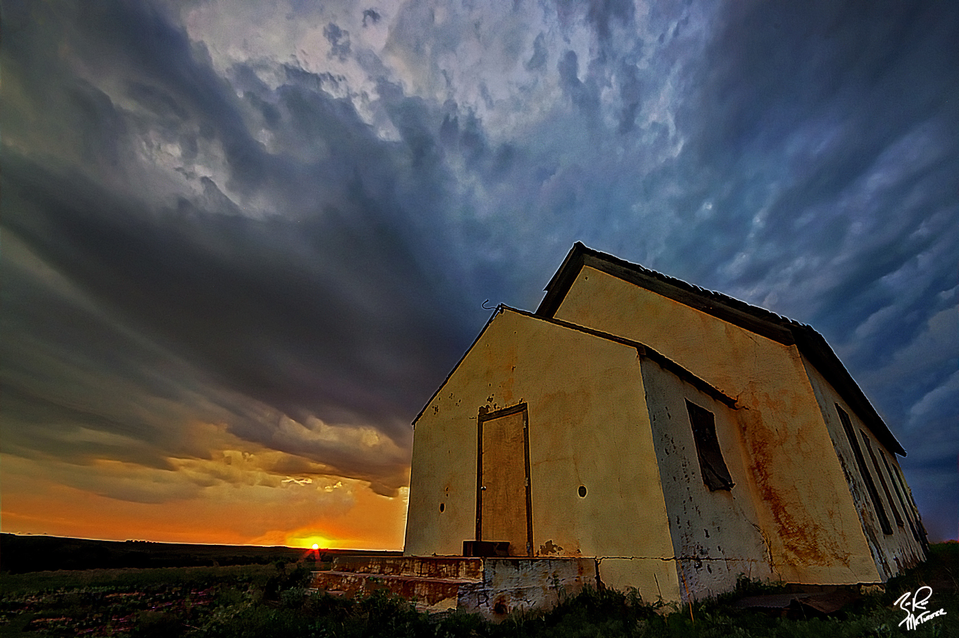 Sunset near Buffalo Oklahoma.