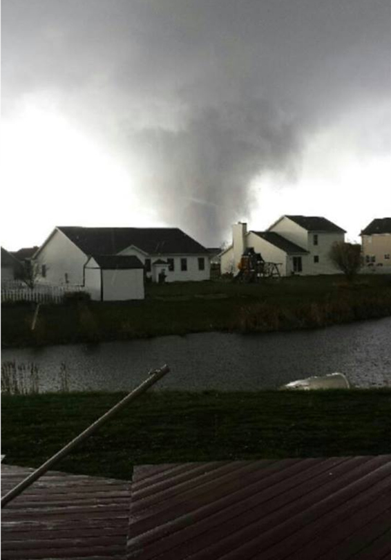 Tornado photographed near Washington Illinois by Karen a resident. Tornado photographed near Washington Illinois by Karen a resident.