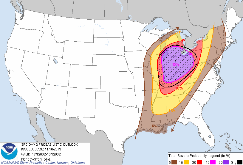 Severe Weather Threat area 11/17