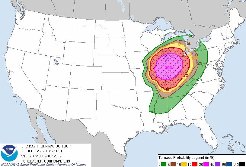 Storm Prediction Center Tornado Threat Area ww0543_radar_big