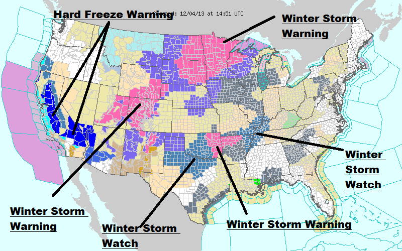 Winter Storm Watches and Warnings