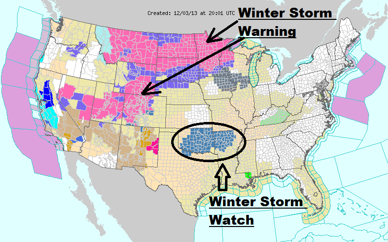 Winter Storm Watches & Warnings