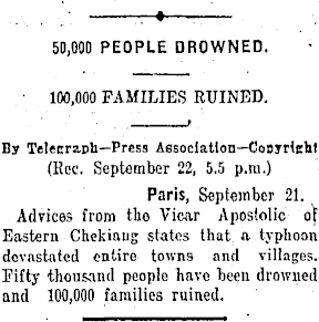 China Typhoon of 1912 China Typhoon of 1912