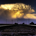 A severe warned super cell explodes East of Pueblo Colorado. July 2012