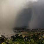 Two hailstorms face to face. Auvergne, France 20/08/2012