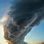 Starigrad-Croatia 2012. This image was photographed with my iPhone 3GS and these clouds are formed after wind storm called and I think that it lenticularis clouds
