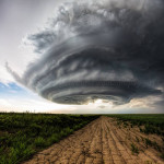 5 shot vertical stitched panoramic of the Julesburg LP supercell in all its glory. Long lived and tornado warned. Near Julesburg, Colorado on May 28th 2013.