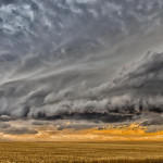 Storm shot taken over a wheat field in Kansas earlier this month