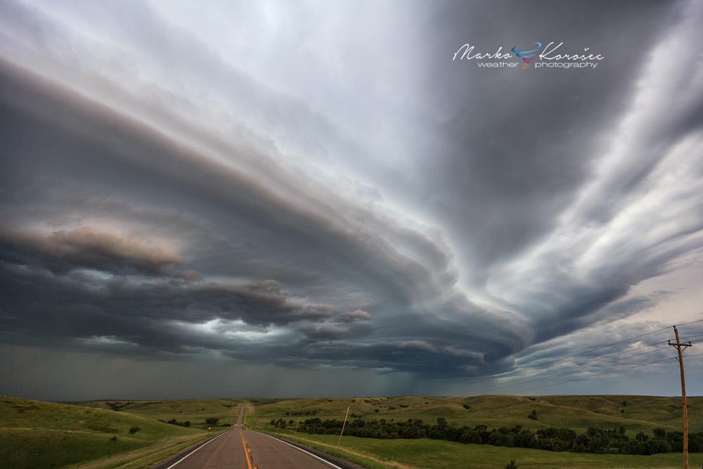 Large high based shelf cloud in South Dakota, USA on June 15th, 2012. Large high based shelf cloud in South Dakota, USA on June 15th, 2012.