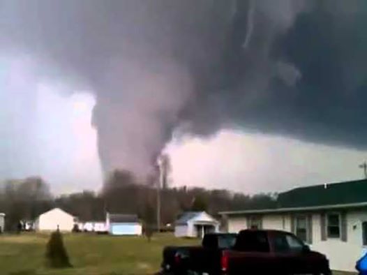 Screen grab from video shot by a family in Borden IN as a tornado churns towards Henryville Indiana. screen grab from video shot by a family in Borden IN as the tornado was churning towards Henryville.