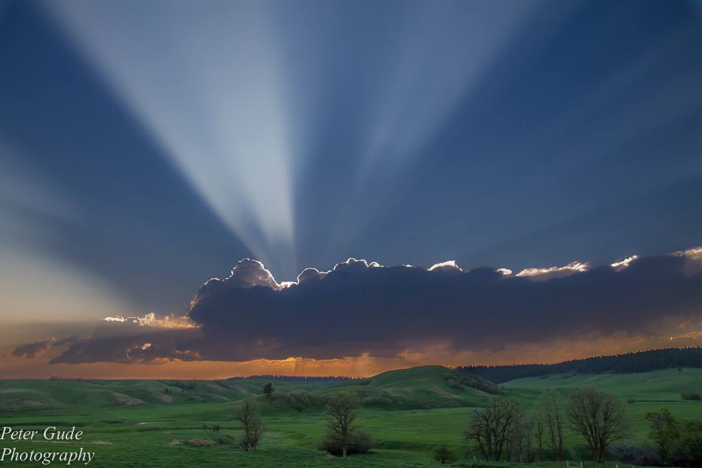 Nice crepuscular rays, in northern Wyoming Nice crepuscular rays, in northern Wyoming