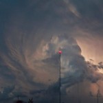 Another shot of the leftmover supercell on May 26th 2009. This is a panoramic shot of the whole backside of the storm. Feel free to share if you like.