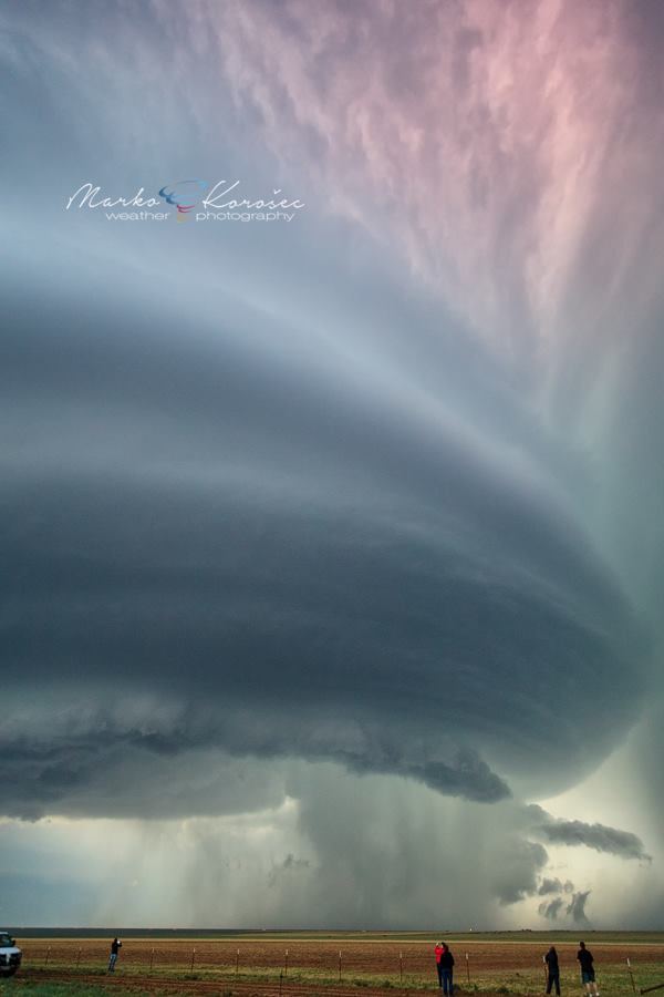 Storm chasers watching a monster Vega, TX supercell on May 21st, 2012. The mesocyclone was so huge and had an amazing structure! Storm chasers watching a monster Vega, TX supercell on May 21st, 2012. The mesocyclone was so huge and had an amazing structure!