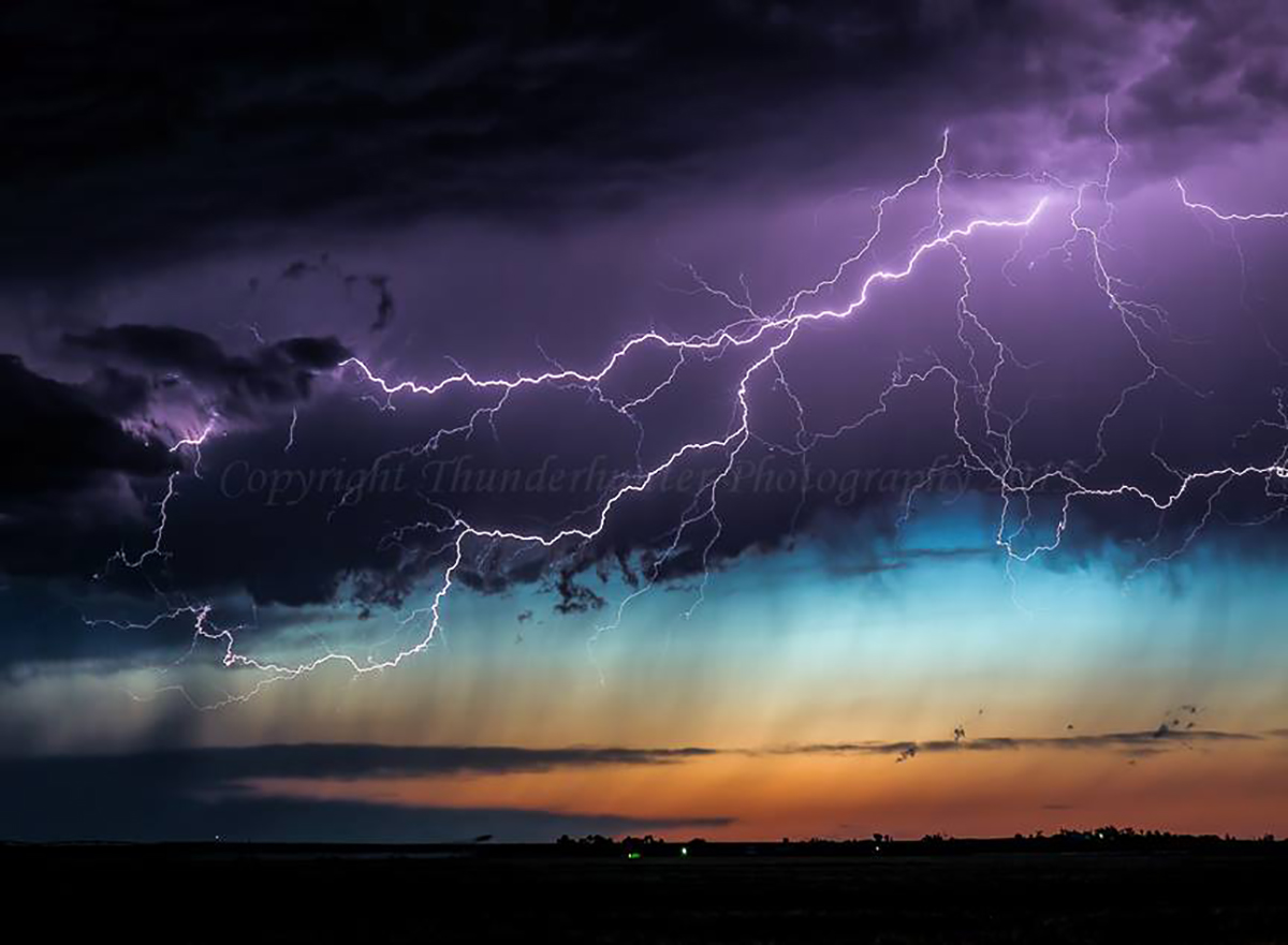 Spectacular lightning from the anvil of an LP supercell at sunset in north east Colorado on 15th June 2013. Although the afternoon chase was a little disappointing, the evening was full of LP supercells, sunset colour and awesome lightning. Spectacular lightning from the anvil of an LP supercell at sunset in north east Colorado on 15th June 2013. Although the afternoon chase was a little disappointing, the evening was full of LP supercells, sunset colour and awesome lightning.