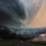 A look into the vault region of a tornadic supercell in Floydada, Texas this past Wednesday.