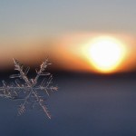 "Hot versus Cold" This snowflake got stuck to my canon cameras lens but did not melt so I was able to catch this unique photo! I shot this photo wednesday evening in Brandon, Manitoba just before sunset.